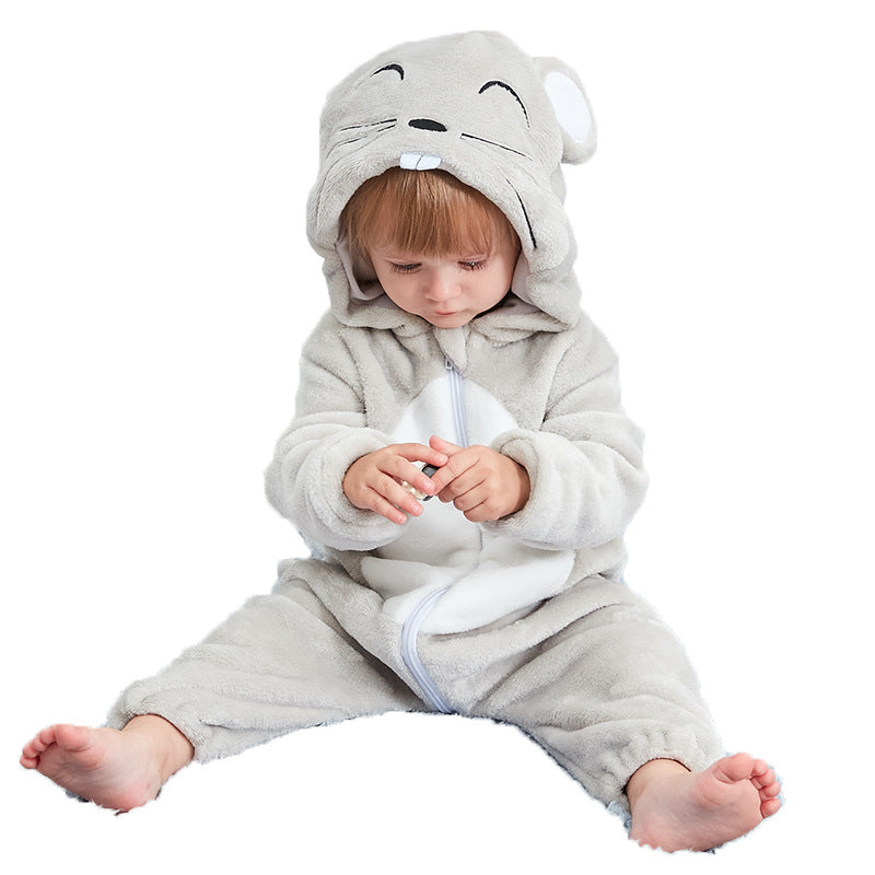 Infant Snuggle Romper - Cozy Animal Onesie